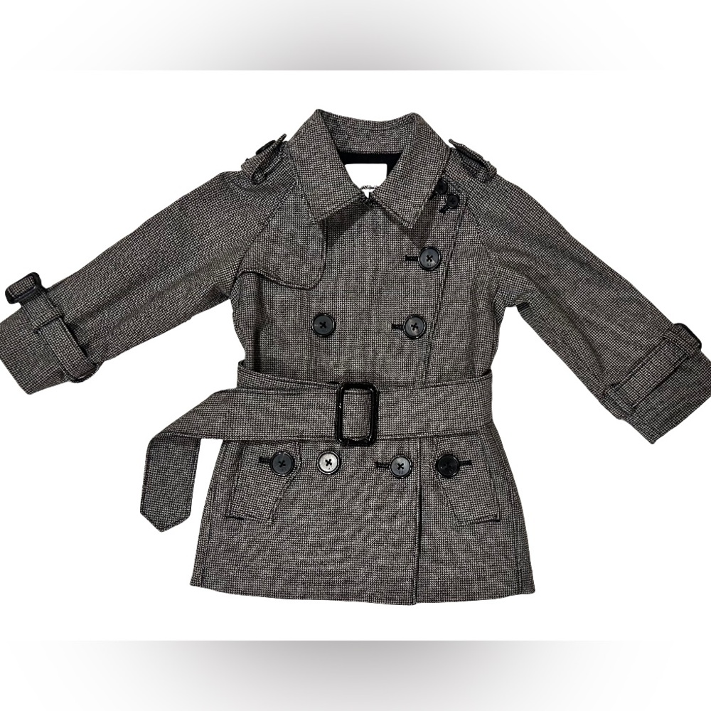 Kid by Phillip Lim Houndstooth Wool Trenchcoat SIZE:3